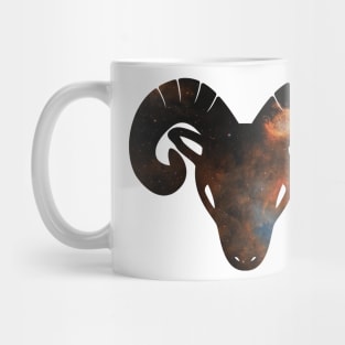 Aries Goat Head Cosmic Galaxy Mug